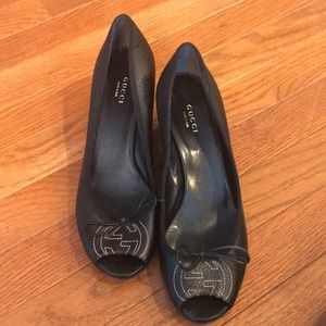 Gucci open toe wedges